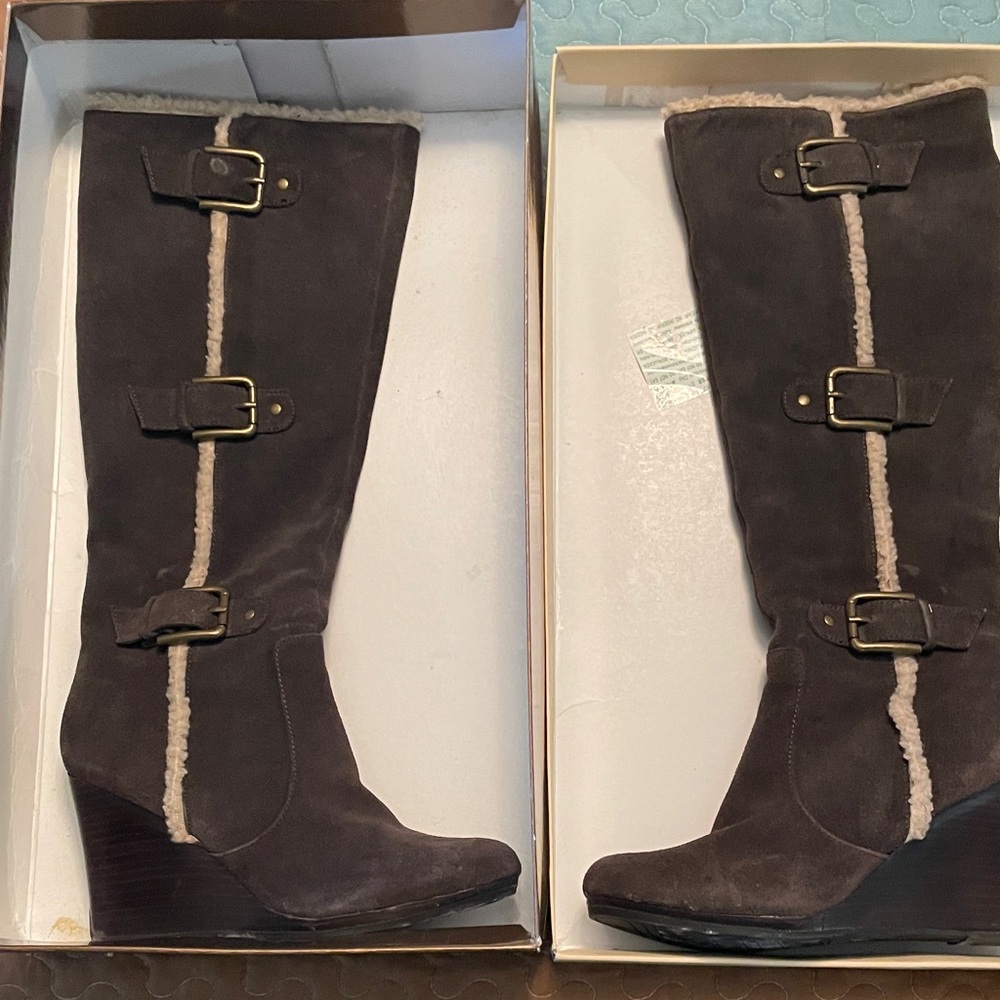 Franki Sarto suade leather boots size 8M